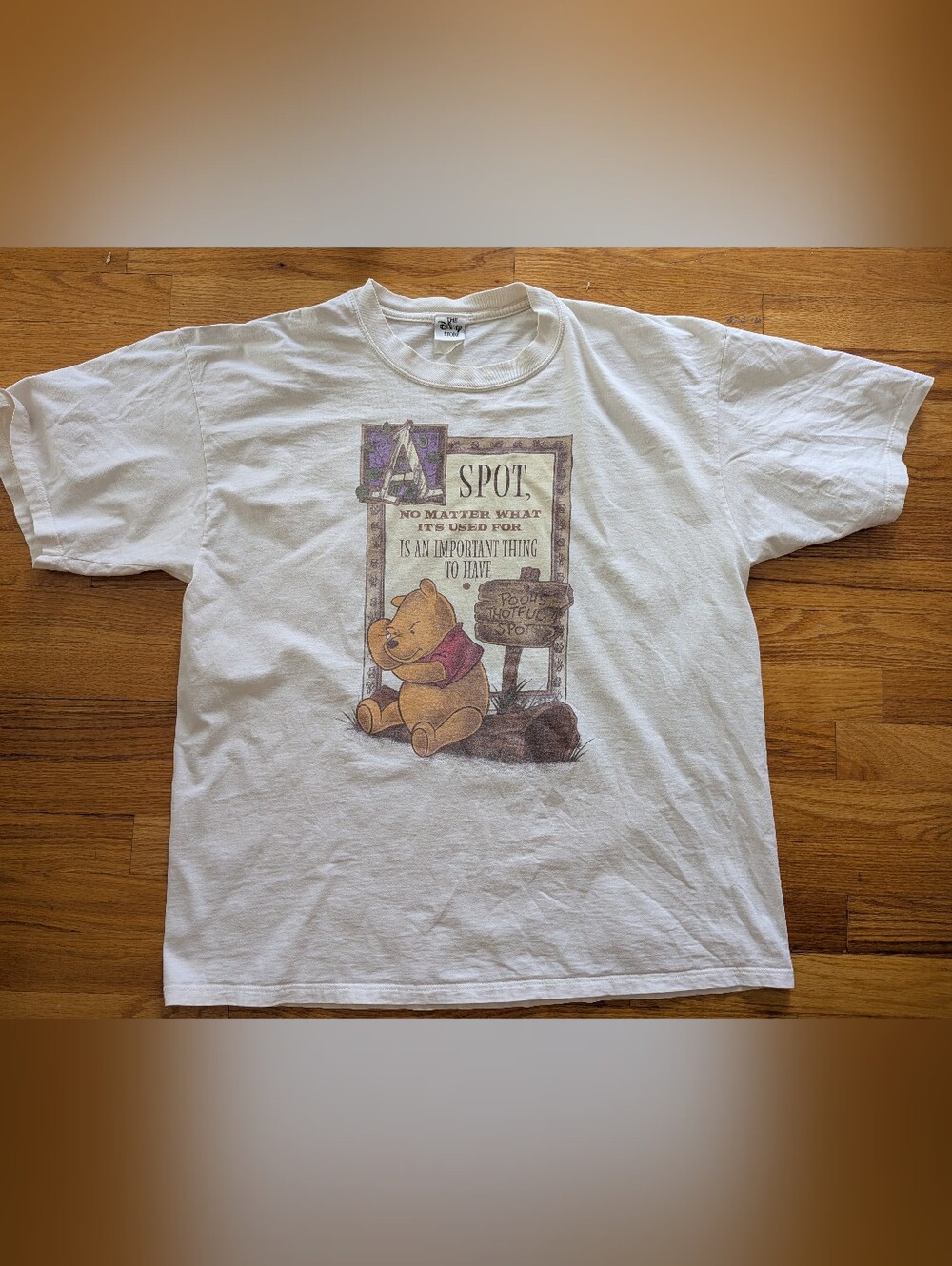 90s Vintage Thotful Spot Winnie the Pooh Graphic Tee L